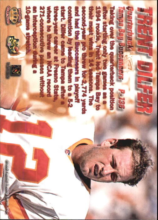 1996 Pacific Dynagon #136 Trent Dilfer back image