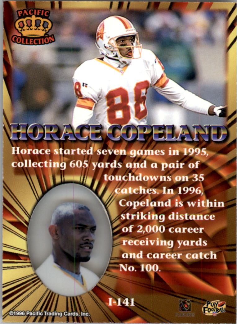 1996 Pacific Invincible #141 Horace Copeland back image