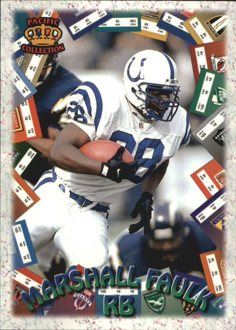 1996 Pacific Litho-Cel Game Time #GT15 Marshall Faulk