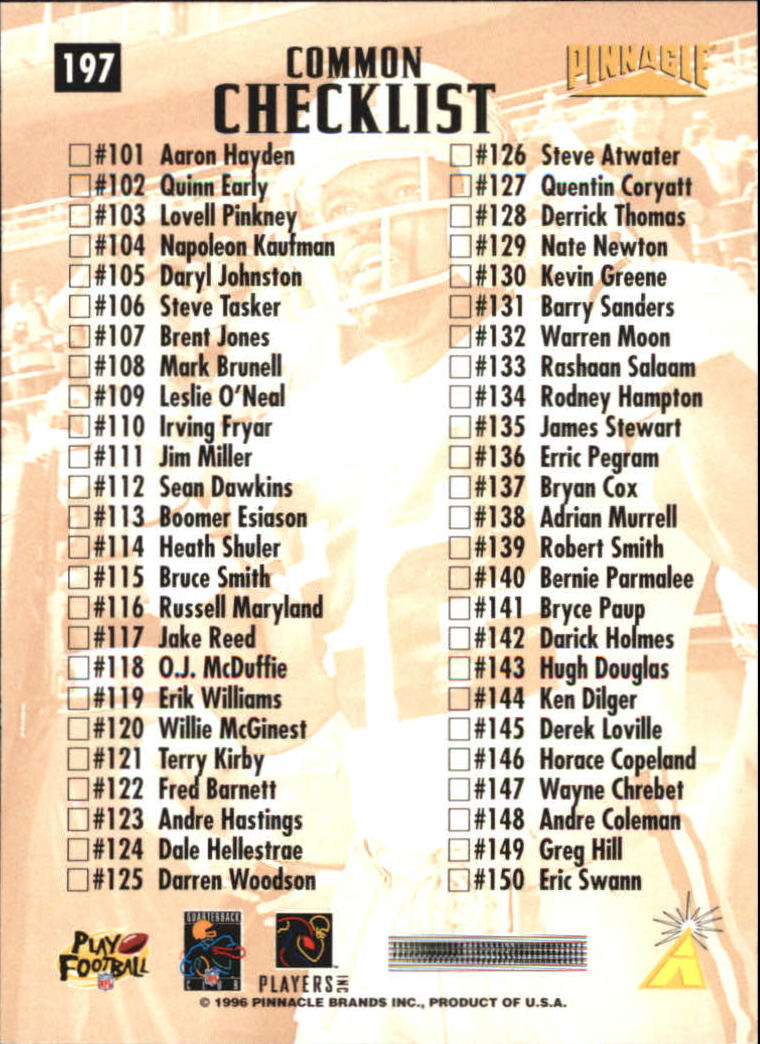Sports Card Back