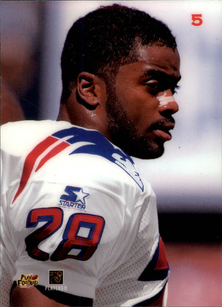 1996 Playoff Contenders Leather #5 Curtis Martin R back image