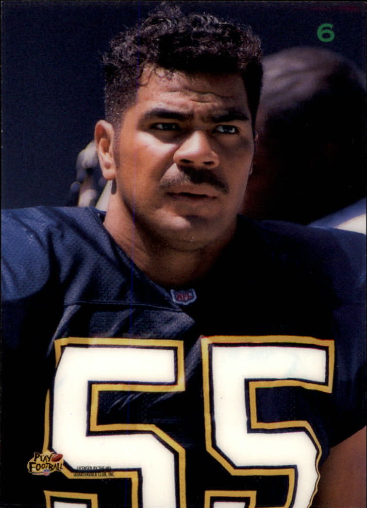 1996 Playoff Contenders Leather #6 Junior Seau G back image