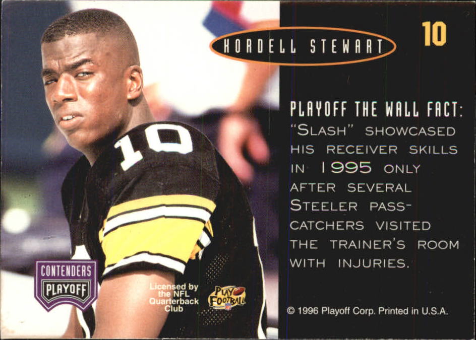1996 Playoff Contenders Open Field Foil #10 Kordell Stewart P back image