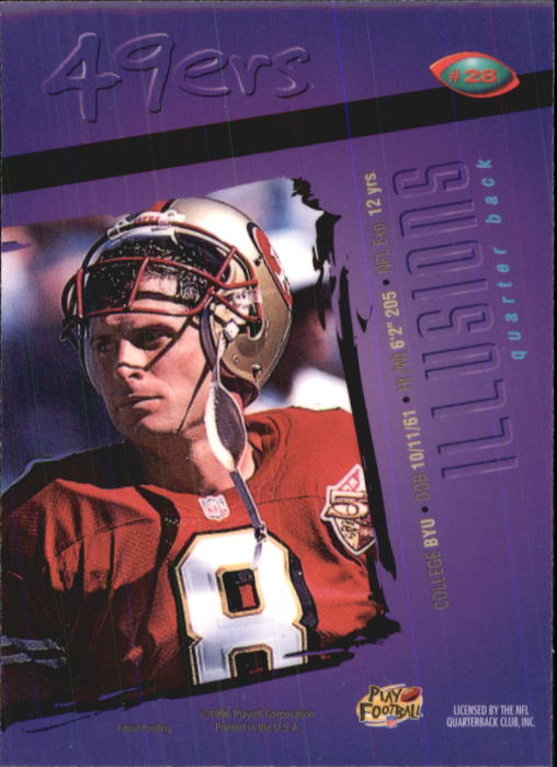 1996 Playoff Illusions #28 Steve Young back image