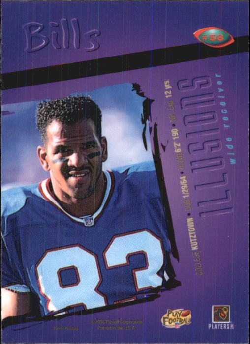 1996 Playoff Illusions #58 Andre Reed back image