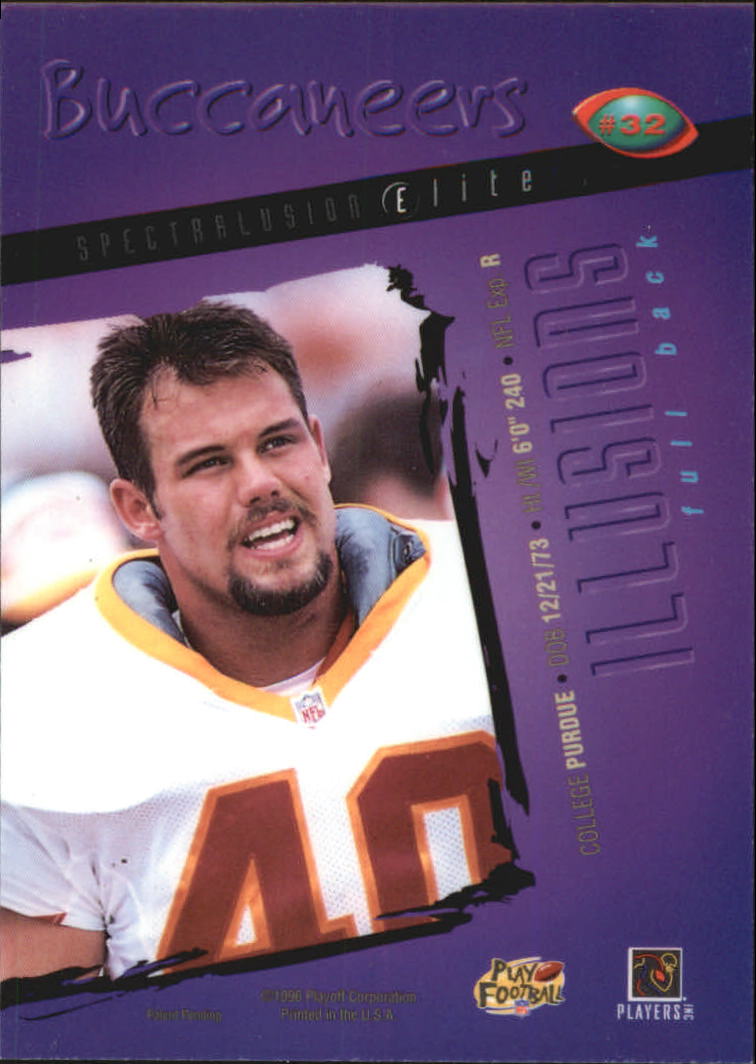 1996 Playoff Illusions Spectralusion Elite #32 Mike Alstott back image