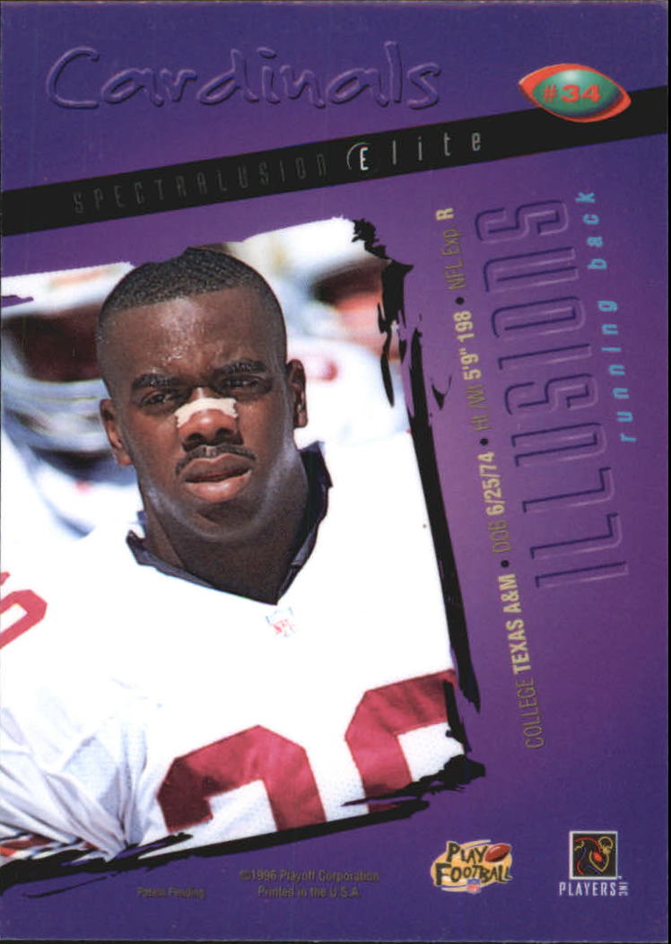 1996 Playoff Illusions Spectralusion Elite #34 Leeland McElroy back image