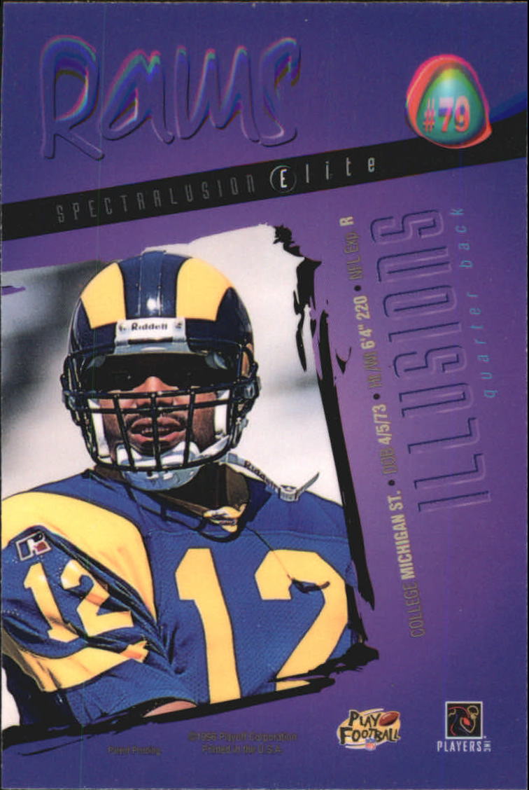 1996 Playoff Illusions Spectralusion Elite #79 Tony Banks back image