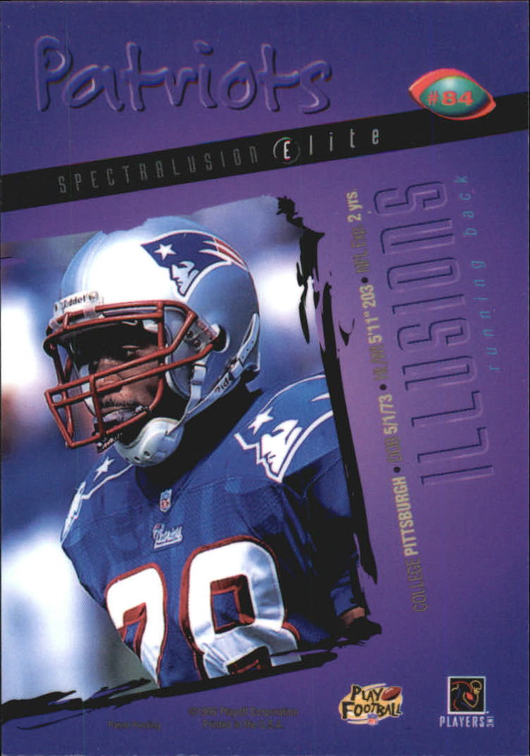 1996 Playoff Illusions Spectralusion Elite #84 Curtis Martin back image