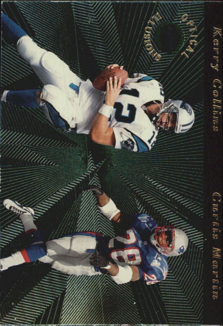 1996 Playoff Illusions Optical Illusions #10 Kerry Collins/Curtis Martin