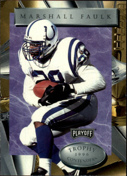 1996 Playoff Trophy Contenders #5 Marshall Faulk