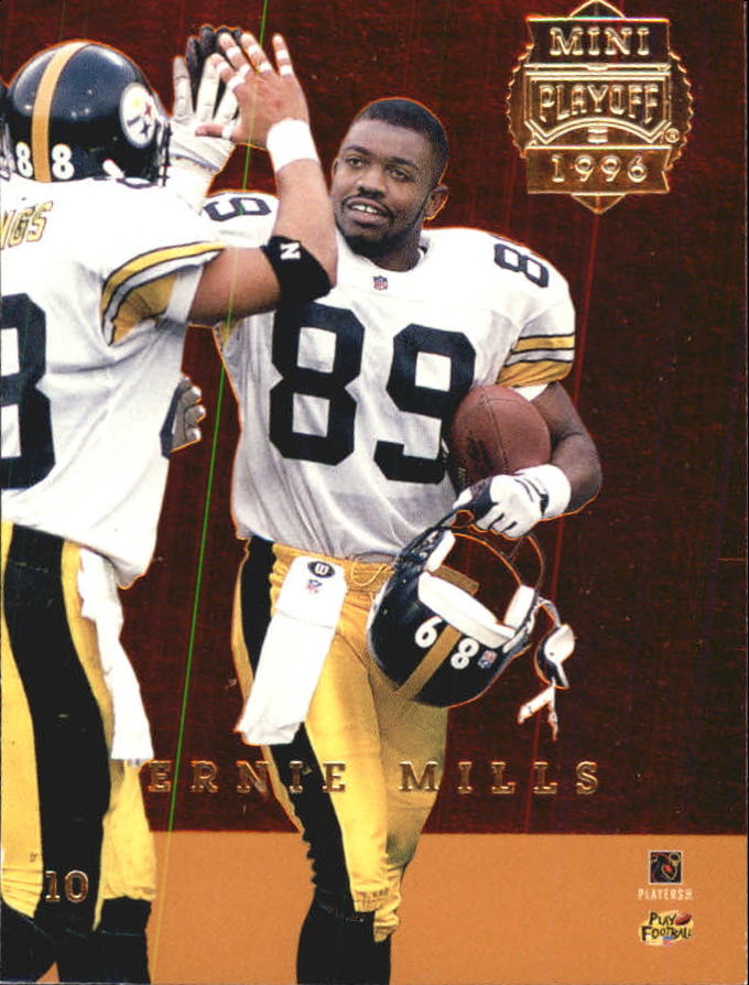 1996 Playoff Trophy Contenders Mini Back-To-Backs #10 M.Irvin/E.Mills back image
