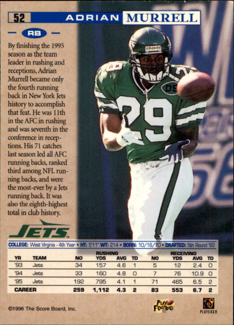 B4938- 1996 Pro Line Football Cards 1-202 +Rookies -You Pick- 15+ FREE US SHIP - Picture 97 of 382