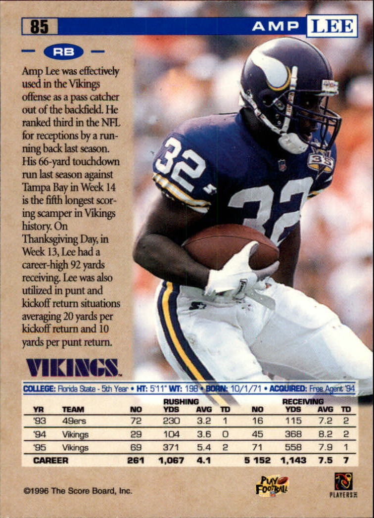B4938- 1996 Pro Line Football Cards 1-202 +Rookies -You Pick- 15+ FREE US SHIP - Picture 163 of 382