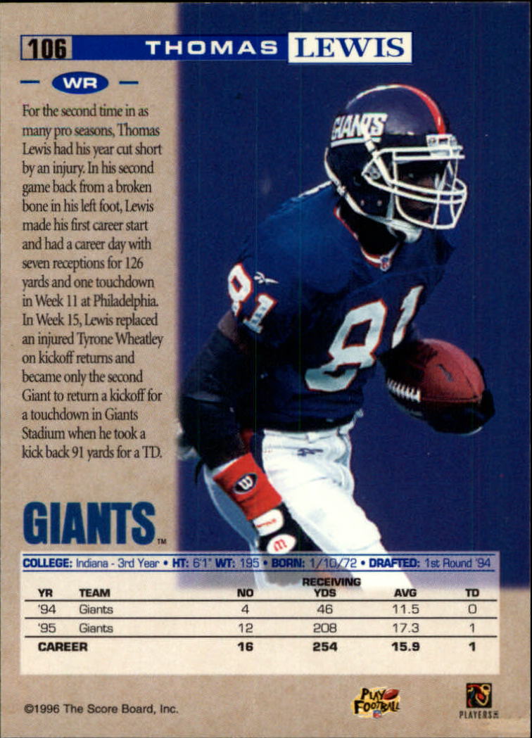 B4938- 1996 Pro Line Football Cards 1-202 +Rookies -You Pick- 15+ FREE US SHIP - Picture 205 of 382