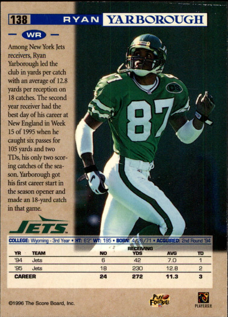 B4938- 1996 Pro Line Football Cards 1-202 +Rookies -You Pick- 15+ FREE US SHIP - Picture 266 of 382