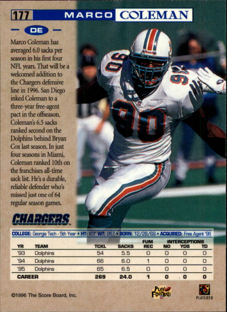 B4938- 1996 Pro Line Football Cards 1-202 +Rookies -You Pick- 15+ FREE US SHIP - Picture 340 of 382