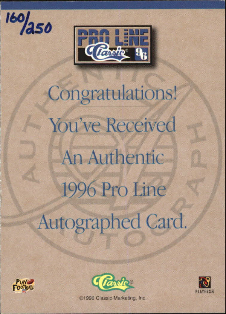 Sports Card Back