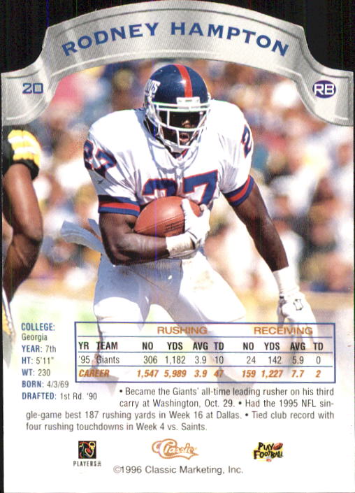 Sports Card Back