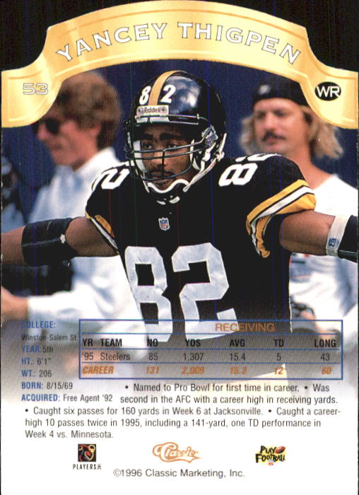Sports Card Back