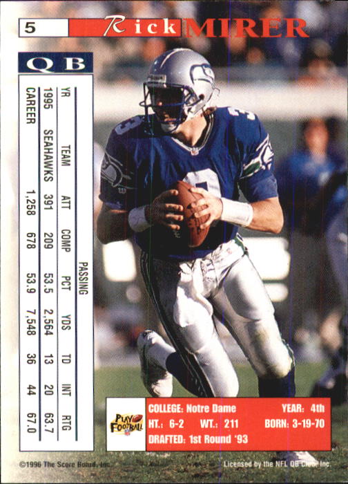 B1648- 1996 Pro Line Intense Fb #S 1-100 + Rookies -du Pick- 15 + Gratis US - Bild 11 von 199
