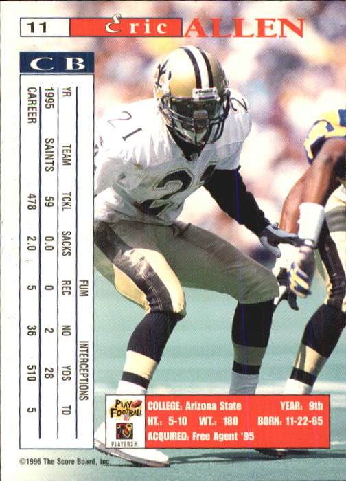 B1648- 1996 Pro Line Intense Fb #S 1-100 + Rookies -du Pick- 15 + Gratis US - Bild 23 von 199