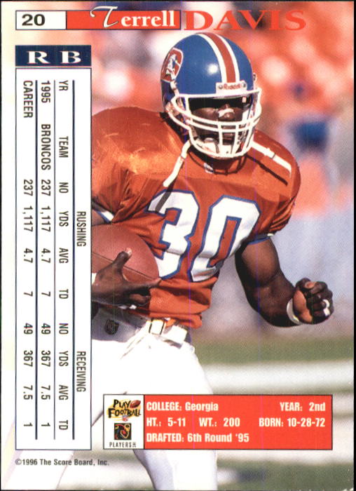 B1648- 1996 Pro Line Intense Fb #S 1-100 + Rookies -du Pick- 15 + Gratis US - Bild 41 von 199