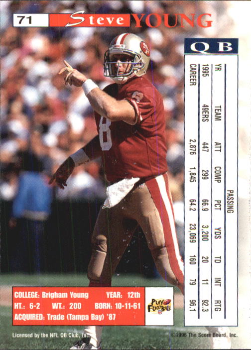 B1648- 1996 Pro Line Intense Fb #S 1-100 + Rookies -du Pick- 15 + Gratis US - Bild 141 von 199