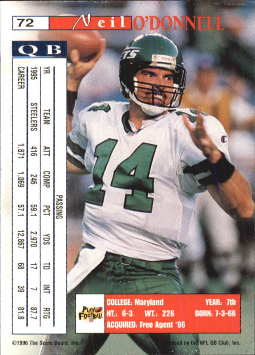 B1648- 1996 Pro Line Intense Fb #S 1-100 + Rookies -du Pick- 15 + Gratis US - Bild 143 von 199