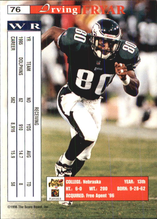 B1648- 1996 Pro Line Intense Fb #S 1-100 + Rookies -du Pick- 15 + Gratis US - Bild 151 von 199