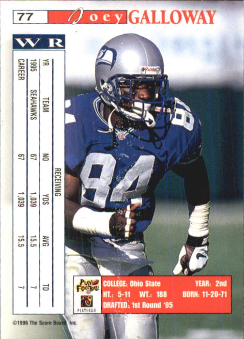 B1648- 1996 Pro Line Intense Fb #S 1-100 + Rookies -du Pick- 15 + Gratis US - Bild 153 von 199