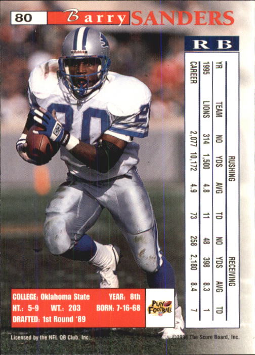 B1648- 1996 Pro Line Intense Fb #S 1-100 + Rookies -du Pick- 15 + Gratis US - Bild 159 von 199