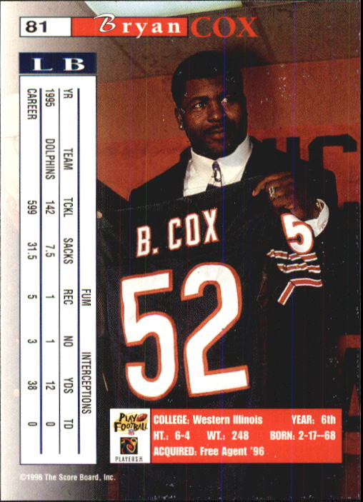 B1648- 1996 Pro Line Intense Fb #S 1-100 + Rookies -du Pick- 15 + Gratis US - Bild 161 von 199