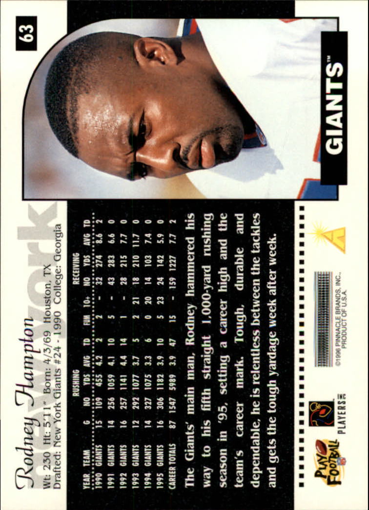 1996 Score Football (Pick Card From List) C117 09-22 - Picture 73 of 255