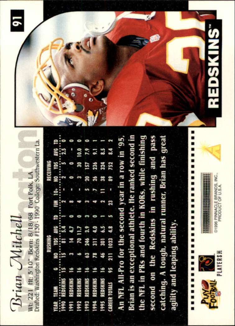 1996 Score Football (Pick Card From List) C117 09-22 - Picture 99 of 255