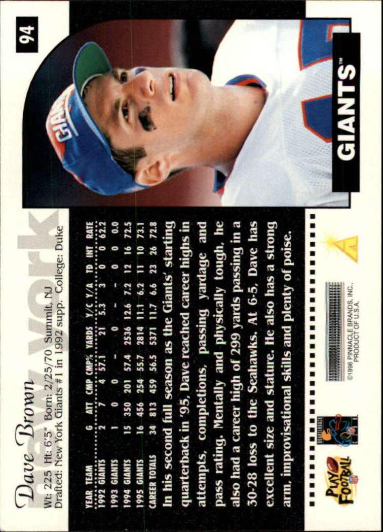 1996 Score Football (Pick Card From List) C117 09-22 - Picture 103 of 255
