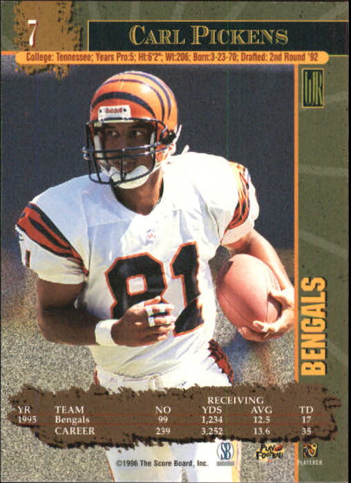 1996 Score Board NFL Lasers - #29 Rodney Peete