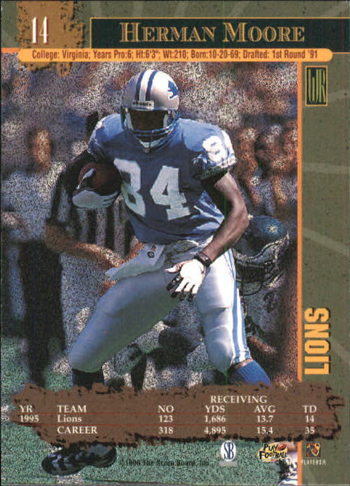 1996 Score Board NFL Lasers - #29 Rodney Peete