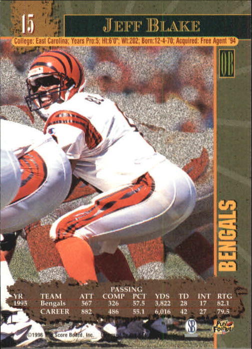 1996 Score Board NFL Lasers - #29 Rodney Peete