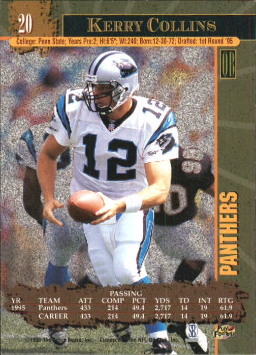 1996 Score Board NFL Lasers - #29 Rodney Peete