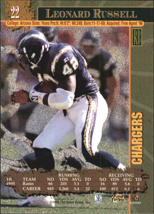 1996 Score Board NFL Lasers - #29 Rodney Peete