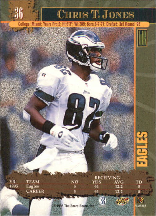 1996 Score Board NFL Lasers - #29 Rodney Peete