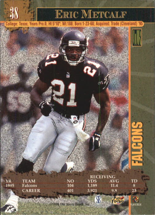 1996 Score Board NFL Lasers - #29 Rodney Peete