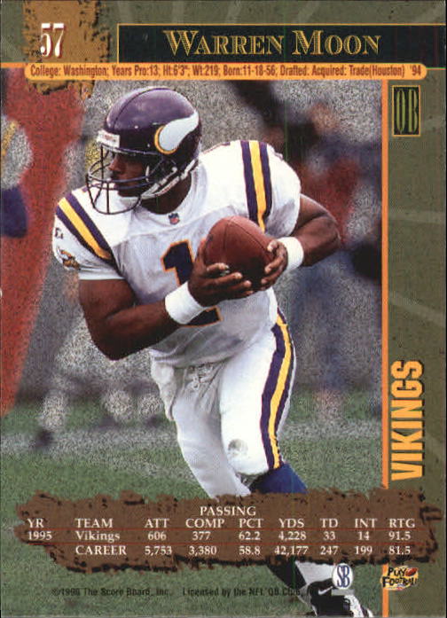 1996 Score Board NFL Lasers - #29 Rodney Peete