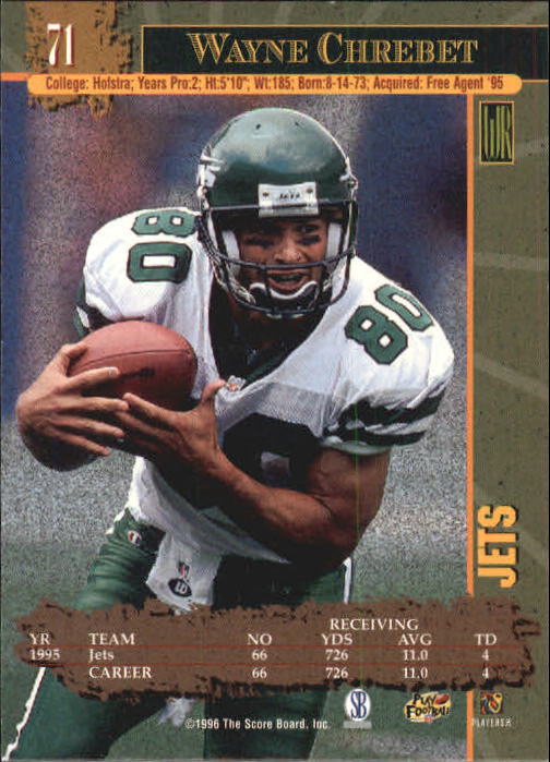 1996 Score Board NFL Lasers - #29 Rodney Peete