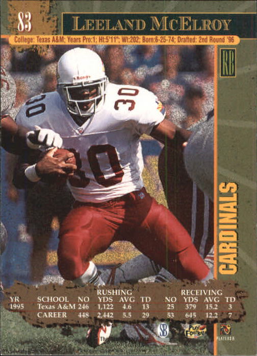 1996 Score Board NFL Lasers - #29 Rodney Peete