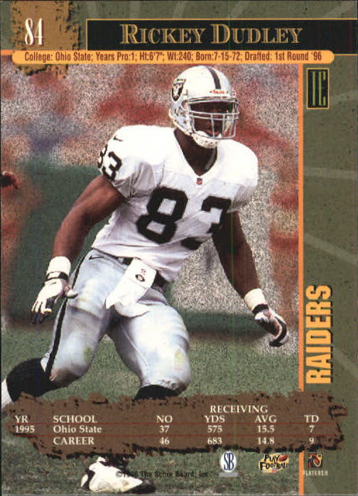 1996 Score Board NFL Lasers - #29 Rodney Peete