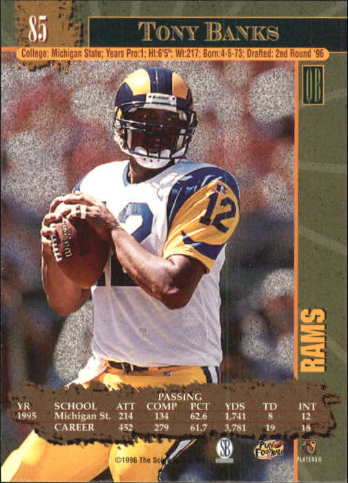 1996 Score Board NFL Lasers - #29 Rodney Peete