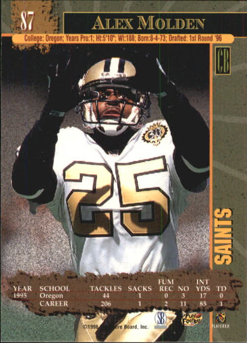 1996 Score Board NFL Lasers - #29 Rodney Peete