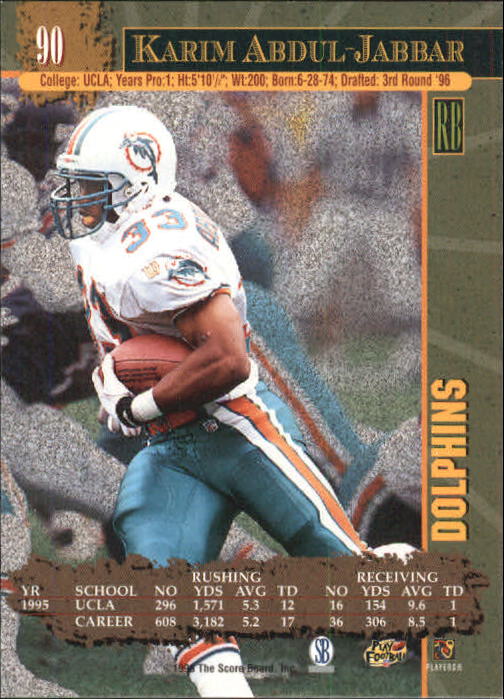 1996 Score Board NFL Lasers - #29 Rodney Peete